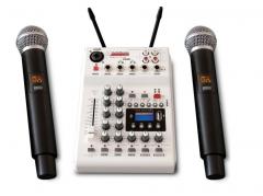 AudioDesignPRO PAMX2 12/2UHF kaksi langatonta mikrofonia ja mikseri