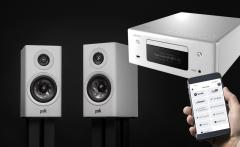 Stereopaketti Denon RCD-N10 + Polk Audio R100, valkoinen Stereopaketti Denon RCD-N10 + Polk Audio R100, valkoinen