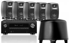 Kotiteatteripaketti Denon AVC-X3700H + Genelec G One ja F One 5.1-kaiutinjärjestelmä, musta Kotiteatteripaketti Denon AVC-X3700H + Genelec G One ja F One 5.1-kaiutinjärjestelmä, musta