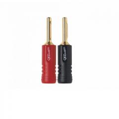 QED Screwloc ABS 4mm Plug 2RED 2BLK