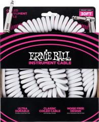 Ernie Ball EB-6045 kierretty instrumenttikaapeli, valkoinen