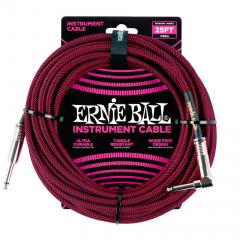 Ernie Ball EB-6062 7.5m instrumenttikaapeli, musta/punainen