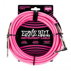 Ernie Ball EB-6065 7.5m instrumenttikaapeli, neon pinkki
