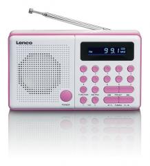 Lenco MPR-034 kannettava radio, valkoinen Lenco MPR-034 kannettava radio, valkoinen