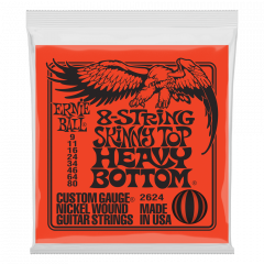 Ernie Ball EB-2624 8-string Skinny Top Heavy Bottom 9-80 kielet 8-kieliselle sähkökitaralle