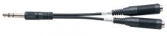 AMP CYC-02 6,3 mm stereoplugi - 2 x 6,3 mm monoplugi Y-haara adapteri AMP CYC-02 6,3 mm stereoplugi - 2 x 6,3 mm monoplugi Y-haara adapteri