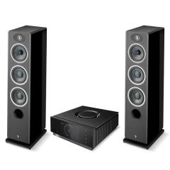 Stereopaketti Naim Uniti Atom HDMI + Focal Vestia N°2 lattiakaiuttimet, musta Stereopaketti Naim Uniti Atom HDMI + Focal Vestia N°2 lattiakaiuttimet, musta